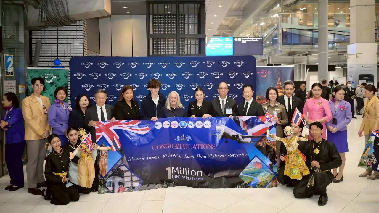Thailand Celebrates Milestone with One-Millionth UK Visitor as Long-Haul Arrivals Reach Record High