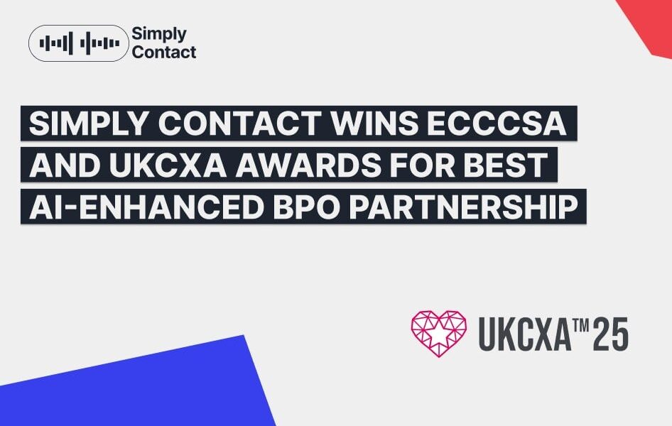 Simply Contact wins awards for best AI-enhanced outsourcing partnership