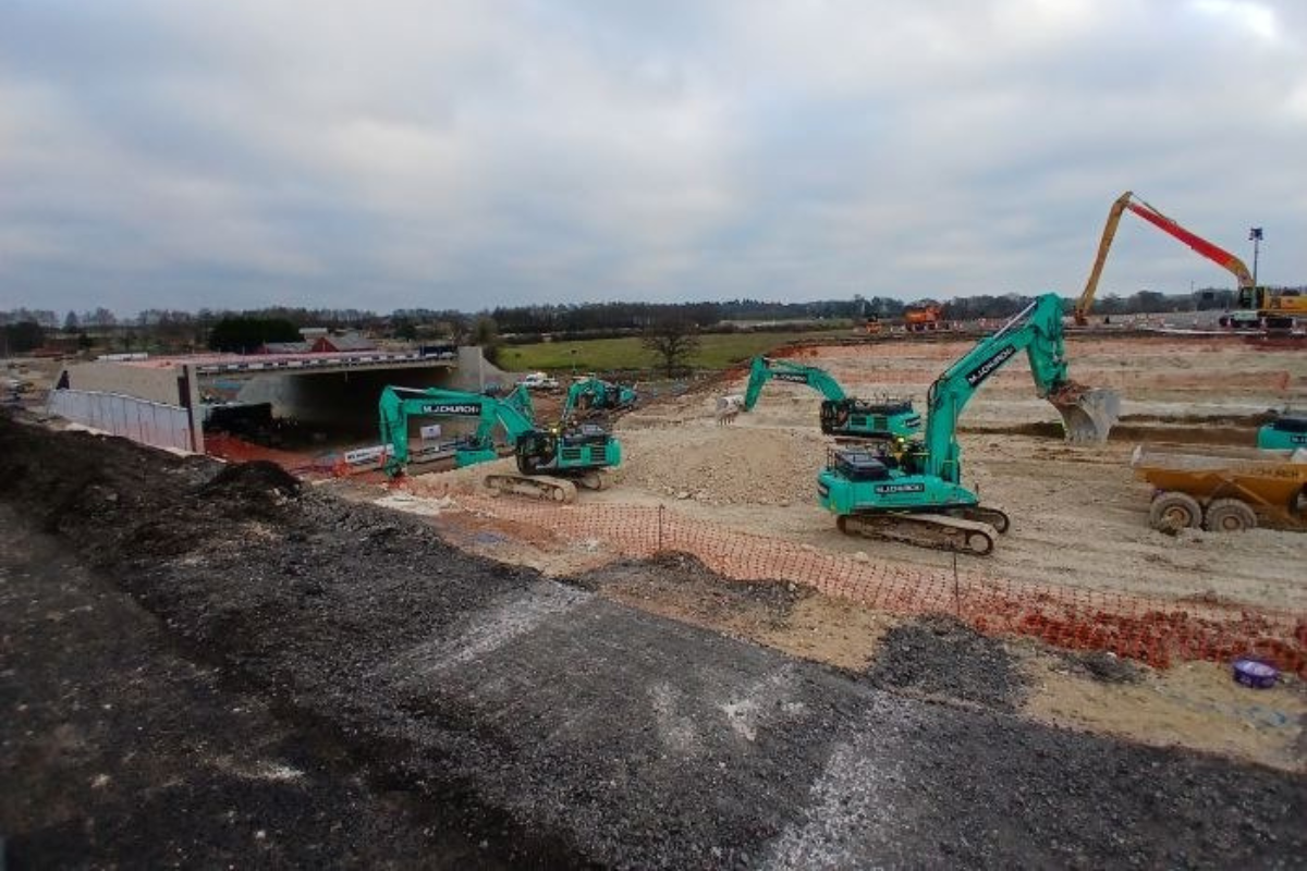 See all the work undertaken to demolish and renovate part the M27 so far with "rapid progress" being made