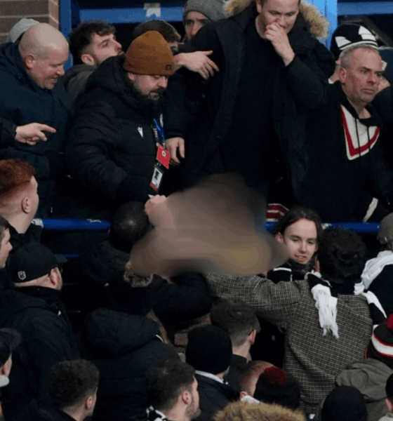 Moment furious St Mirren fans at Rangers clash confront fellow supporter who disrupted Ibrox disaster minute's silence