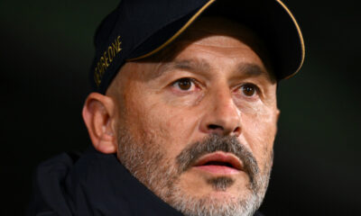 BOLOGNA, ITALY - DECEMBER 04: Vincenzo Italiano, Head Coach of Bologna, looks on prior to the Coppa Italia Round of 16 match between Bologna FC and Parma Calcio at Renato Dall