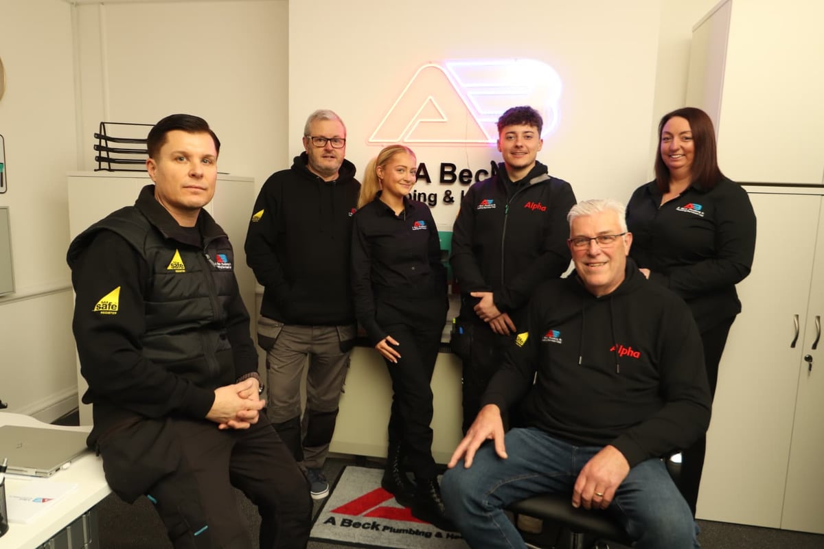 Plumber "proud" as company expands with glossy new office after featuring on DIY SOS and refurbishing Dame Julie Walters' home