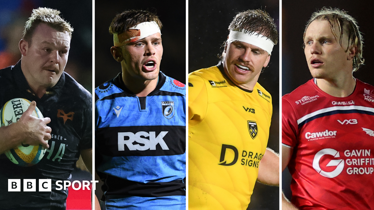 Dewi Lake, Alex Mann, Aaron Wainwright and Blair Murray in action for Ospreys, Cardiff, Dragons and Scarlets respectively