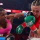 Caroline Dubois lands an overhand left against Dubois against Camilla Panatta