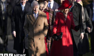 Royal Family gather for Christmas Day service at Sandringham