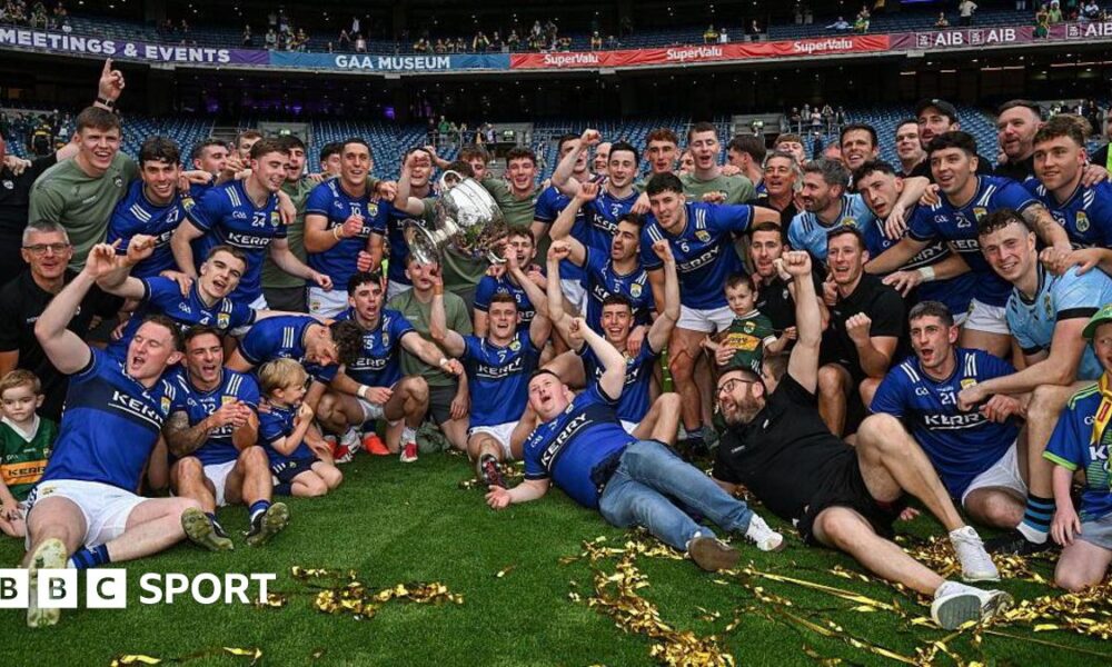 Kerry celebrate their All-Ireland football title win