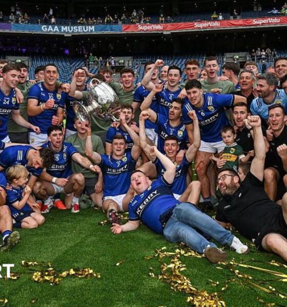 Kerry celebrate their All-Ireland football title win