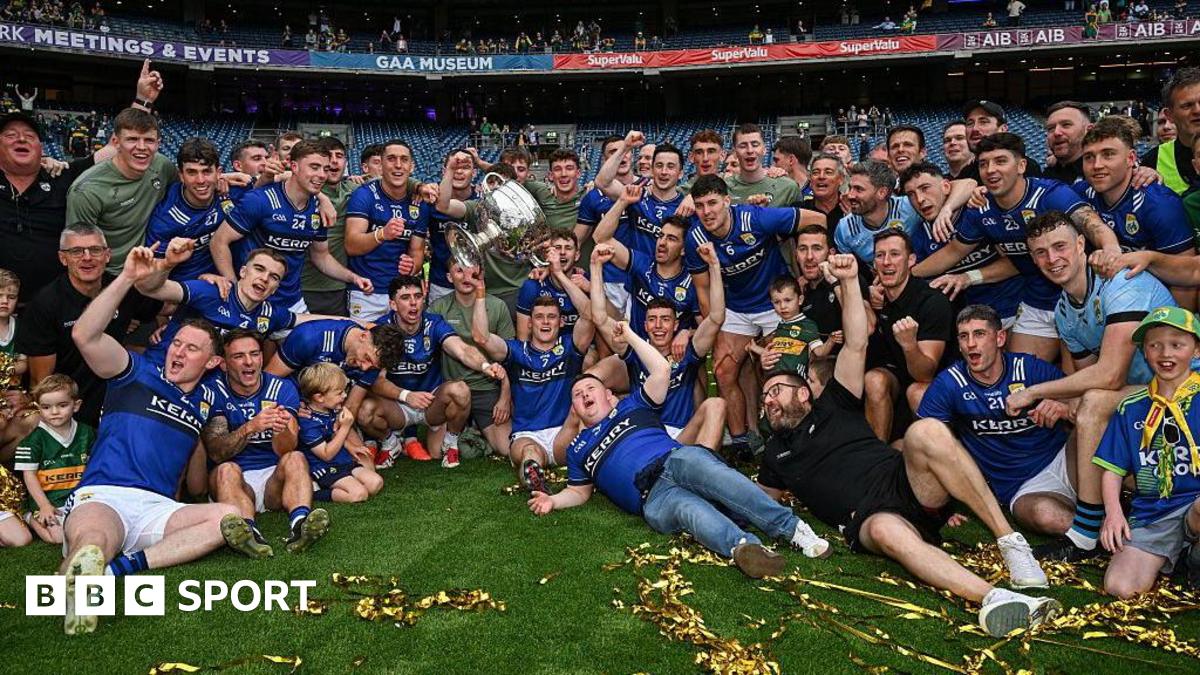 Kerry celebrate their All-Ireland football title win