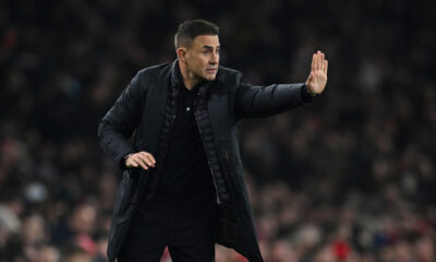 LONDON, ENGLAND - JANUARY 22: Fabio Cannavaro, Head Coach of GNK Dinamo reacts during the UEFA Champions League 2024/25 League Phase MD7 match between Arsenal FC and GNK Dinamo at on January 22, 2025 in London, England. (Photo by Justin Setterfield/Getty Images)