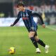 Daniel Maldini of Atalanta BC in action during the Coppa Italia, Quarter Final match between Atalanta BC and Bologna FC at Gewiss Stadium on February 04, 2025 in Bergamo, Italy. (Photo by Marco Luzzani/Getty Images)