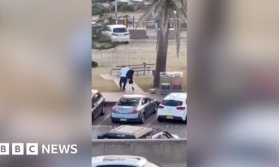 Eyewitness captures moment man tackles and disarms shooter
