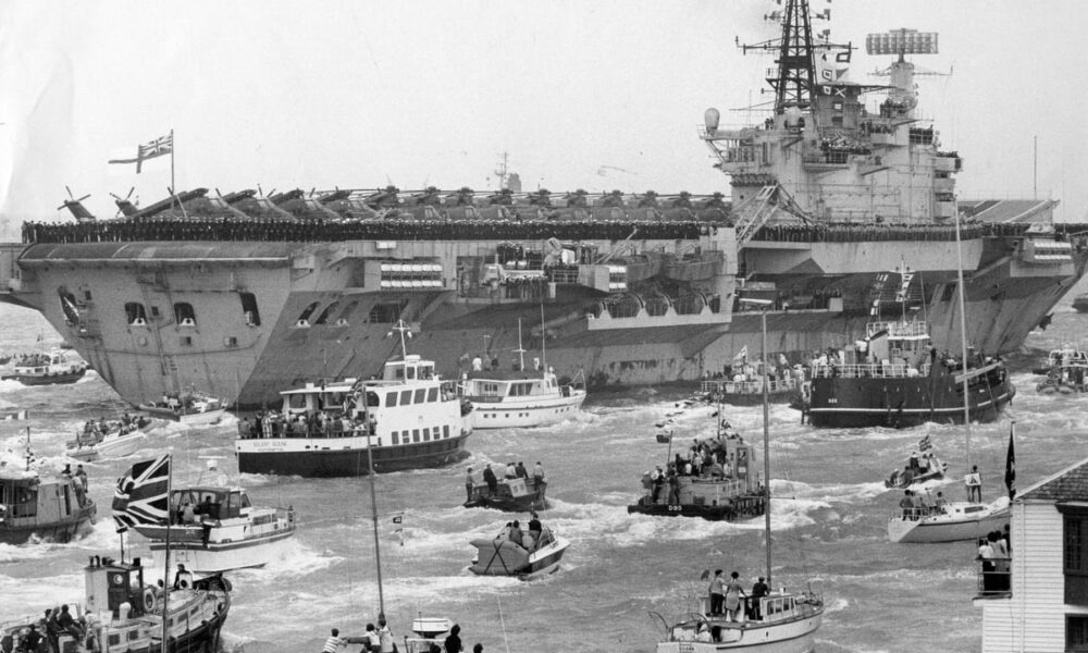 Sublime photos of Royal Navy international aircraft carriers in Portsmouth