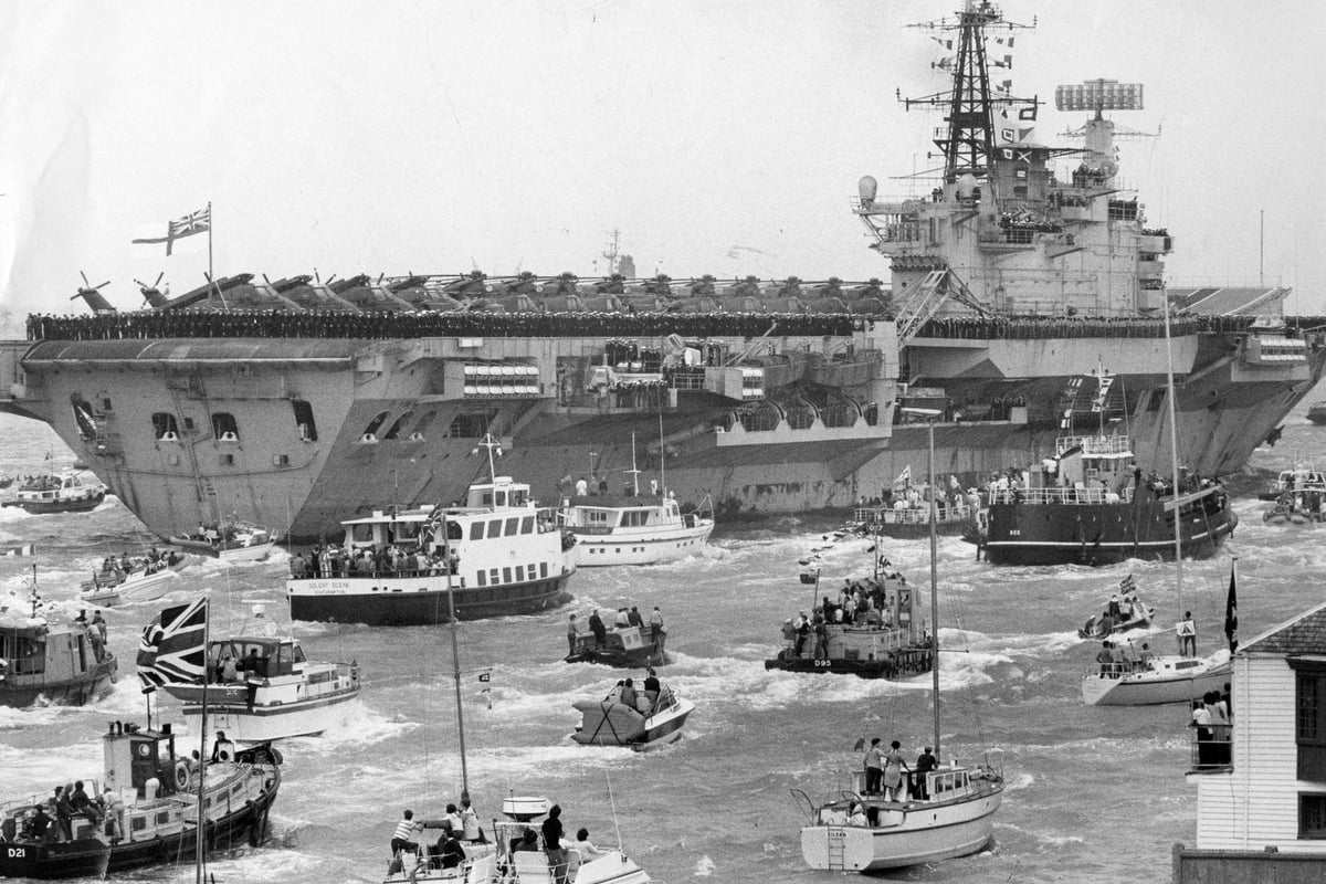 Sublime photos of Royal Navy international aircraft carriers in Portsmouth
