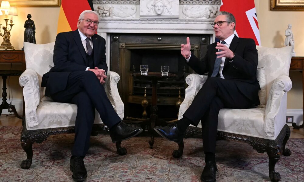 Sir Keir Starmer denies he's betraying Brexit as he welcomes German president Frank-Walter Steinmeier