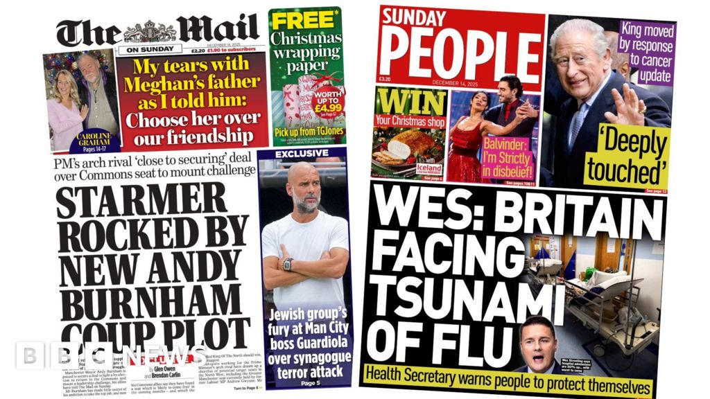 'Burnham coup plot' and UK faces 'tsunami of flu'