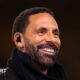 Rio Ferdinand at Wolves' Premier League game against Manchester United in 2024