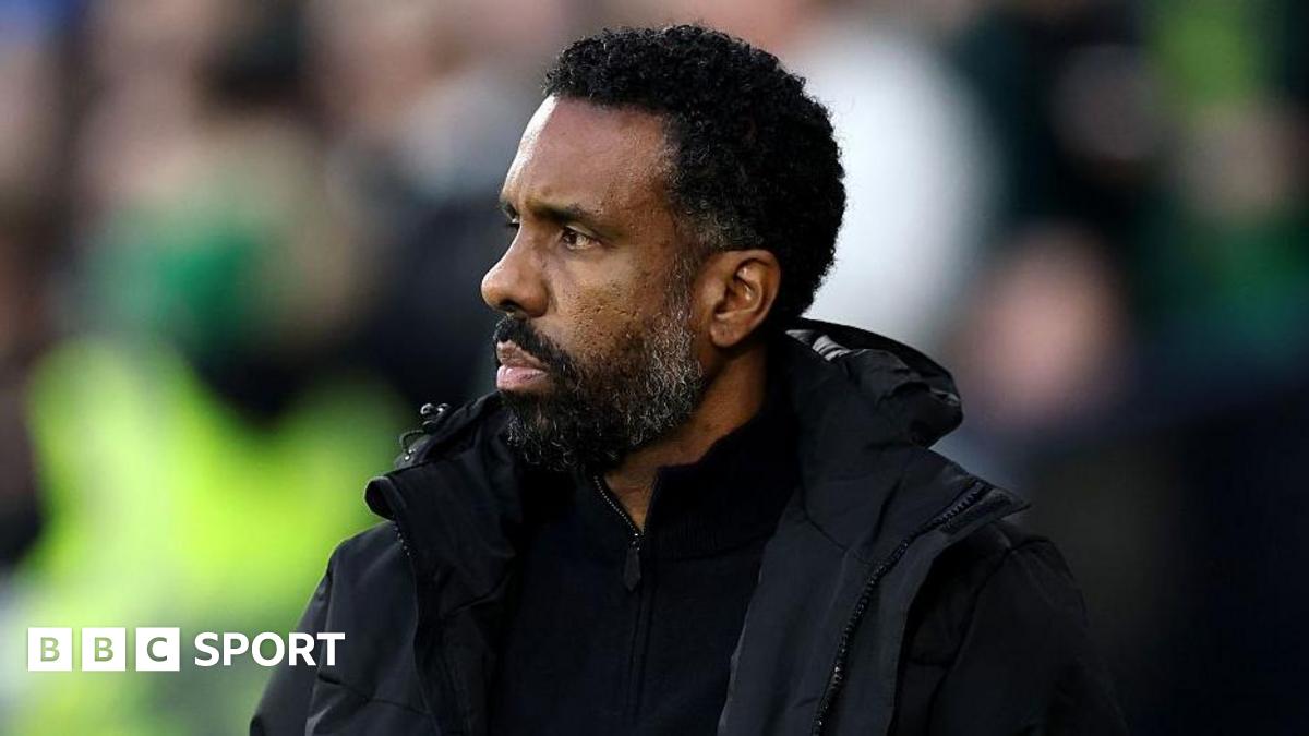 Celtic manager Wilfried Nancy looks on during the Scottish League Cup defeat to St Mirren on 14 December