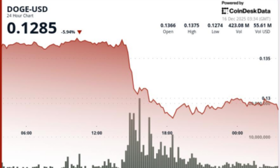 Dogecoin plunge below $0.13 is drawing institutional attention