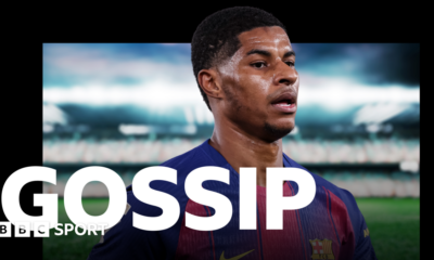 BBC Gossip graphic featuring Manchester United's Kobbie Mainoo