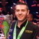 Mark Selby holds trophy