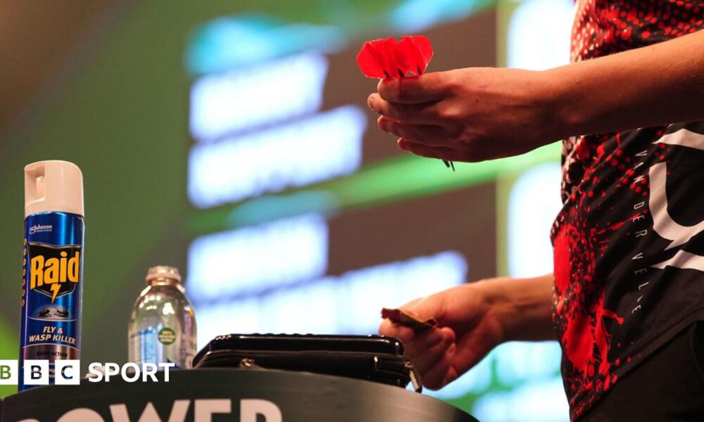 A can of wasp spray brought on stage by Jurjen van der Velde