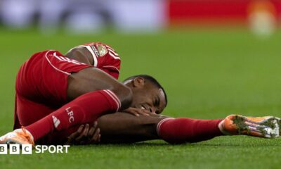 Liverpool striker Alexander Isak was injured following a challenge by Micky van de Ven while scoring against Tottenham