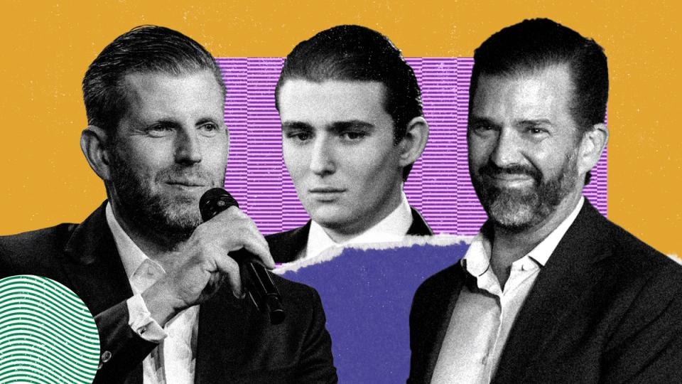 Don Jr., Eric and Barron Trump