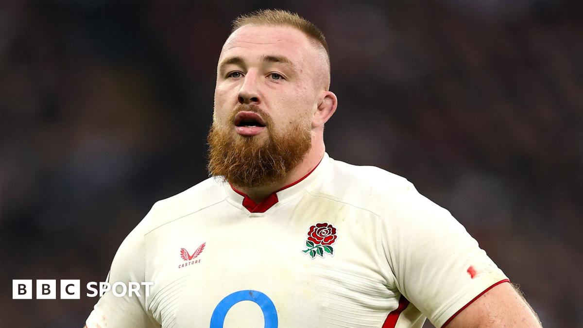 Henry Pollock, Joe Heyes and Tom Curry hold the trophy after England beat New Zealand in November