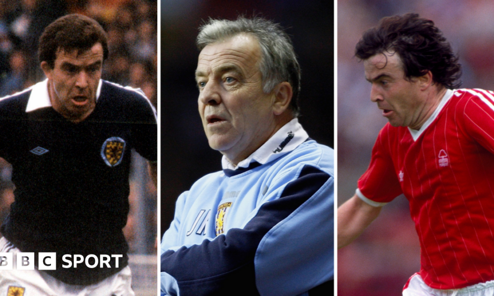 John Robertson with Scotland, Aston Villa and Nottingham Forest