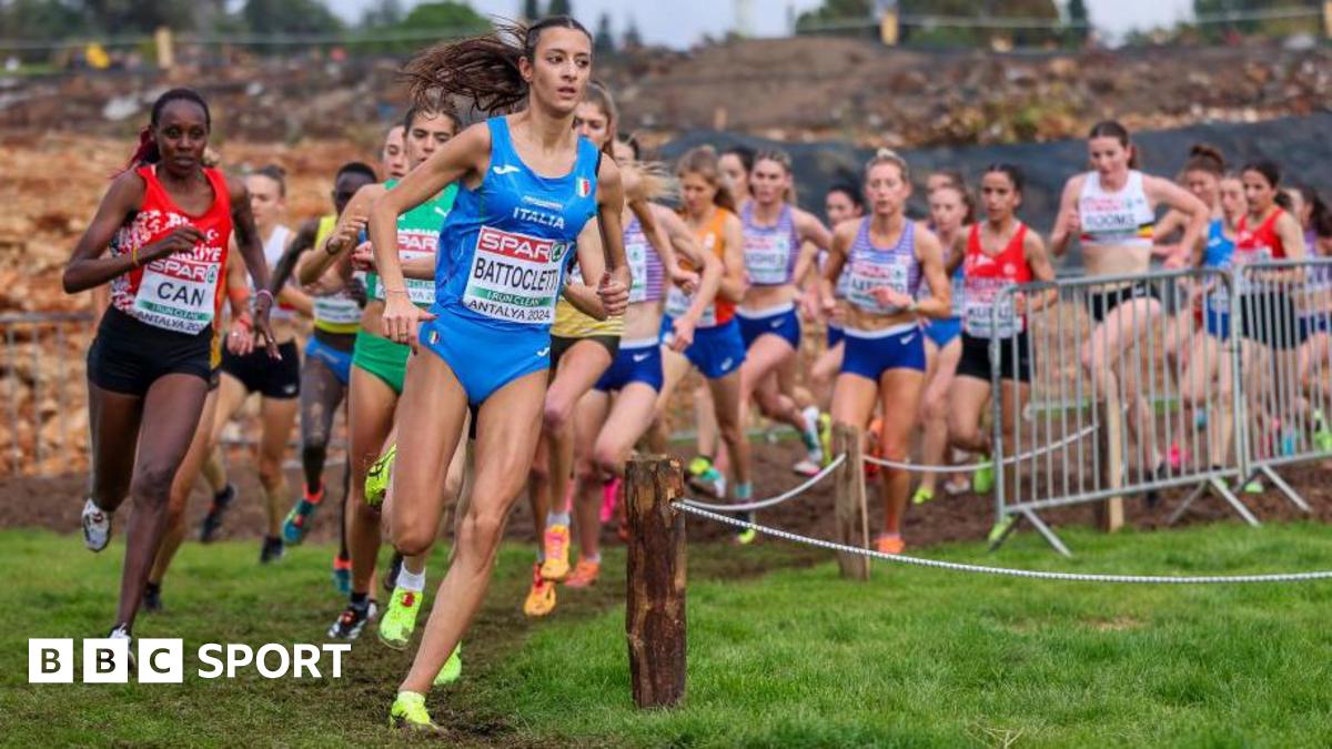 Battocletti leading the Europeans Cross Country Championships in Turkey