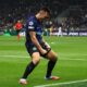 MILAN, ITALY - SEPTEMBER 30: Lautaro Martinez of FC Internazionale celebrates after scoring their team