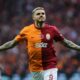 ISTANBUL, TURKEY - April 21: Como linked Mauro Icardi of Galatasaray celebrates after scoring his team