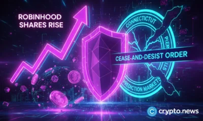 Robinhood shares rise despite Connecticut cease-and-desist order