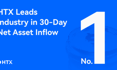 HTX takes the crown for the most net inflows of $583.7M over the past 30 days