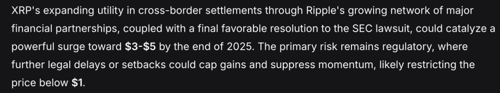 China’s DeepSeek AI Predicts the Price of XRP, Solana, Dogecoin by the End of 2025