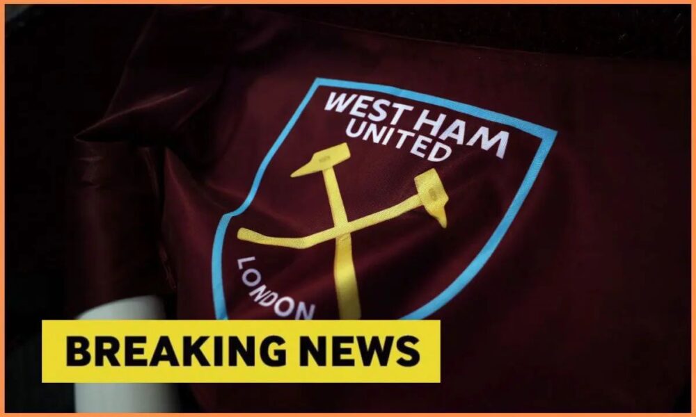 West Ham badge with Breaking news overlay