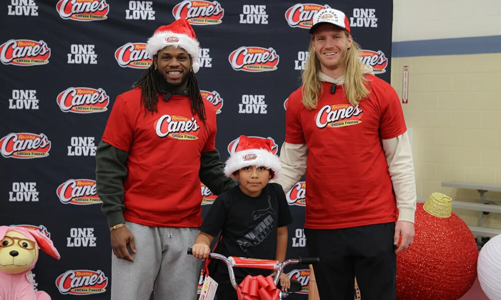 NFL stars help Raising Cane's donate 4,000 bikes to youth nationwide