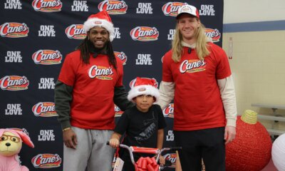 NFL stars help Raising Cane's donate 4,000 bikes to youth nationwide