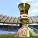 MILAN, ITALY - JUNE 16: The trophy at the Olympic stadium prior the Coppa Italia Final match between Juventus and SSC Napoli at Olimpico Stadium on June 16, 2020 in Rome, Italy. (Photo by Marco Rosi/Getty Images)