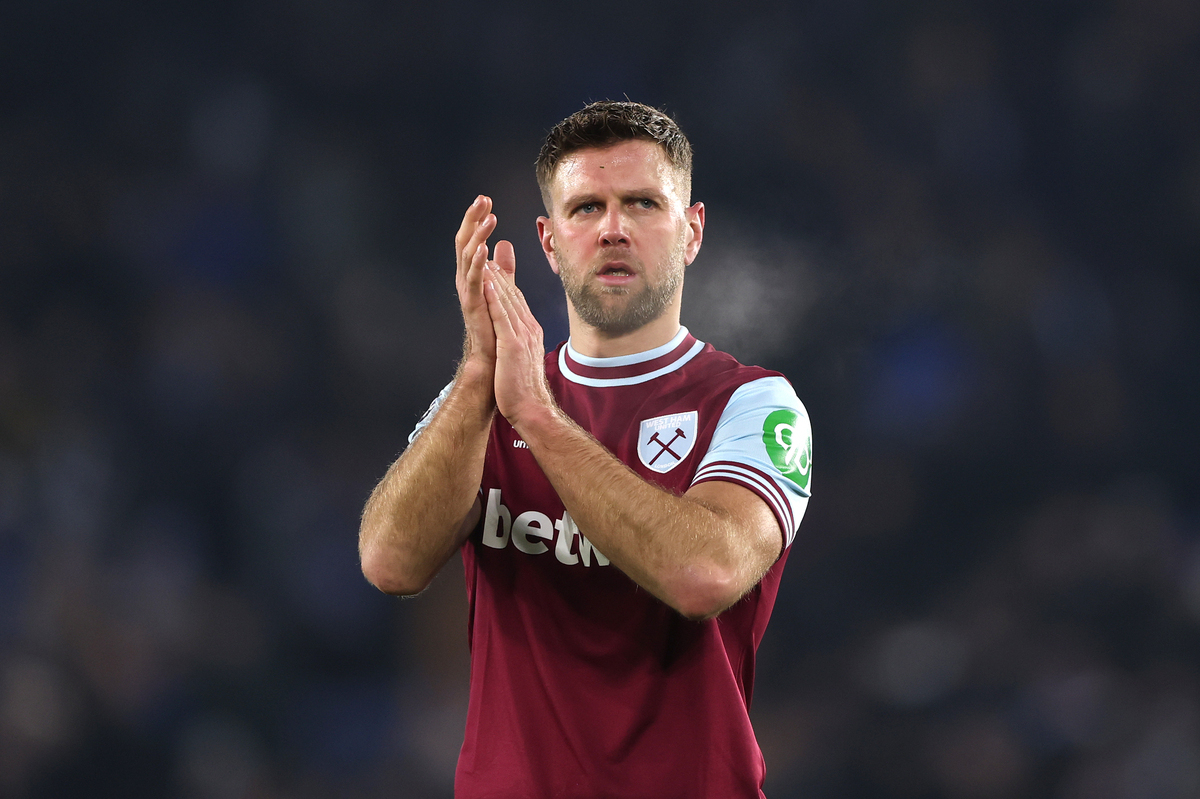 Niclas Fullkrug of West Ham United during the Premier League match between Leicester City FC and West Ham United FC at The King Power Stadium on December 03, 2024 in Leicester, England. (Photo by Alex Pantling/Getty Images) (Milan links)