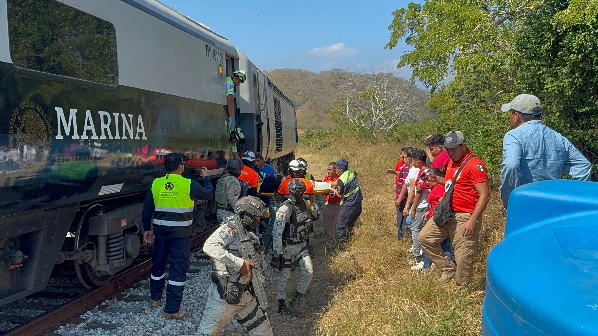 At least 13 passengers dead and dozens injured after train derails in Mexico