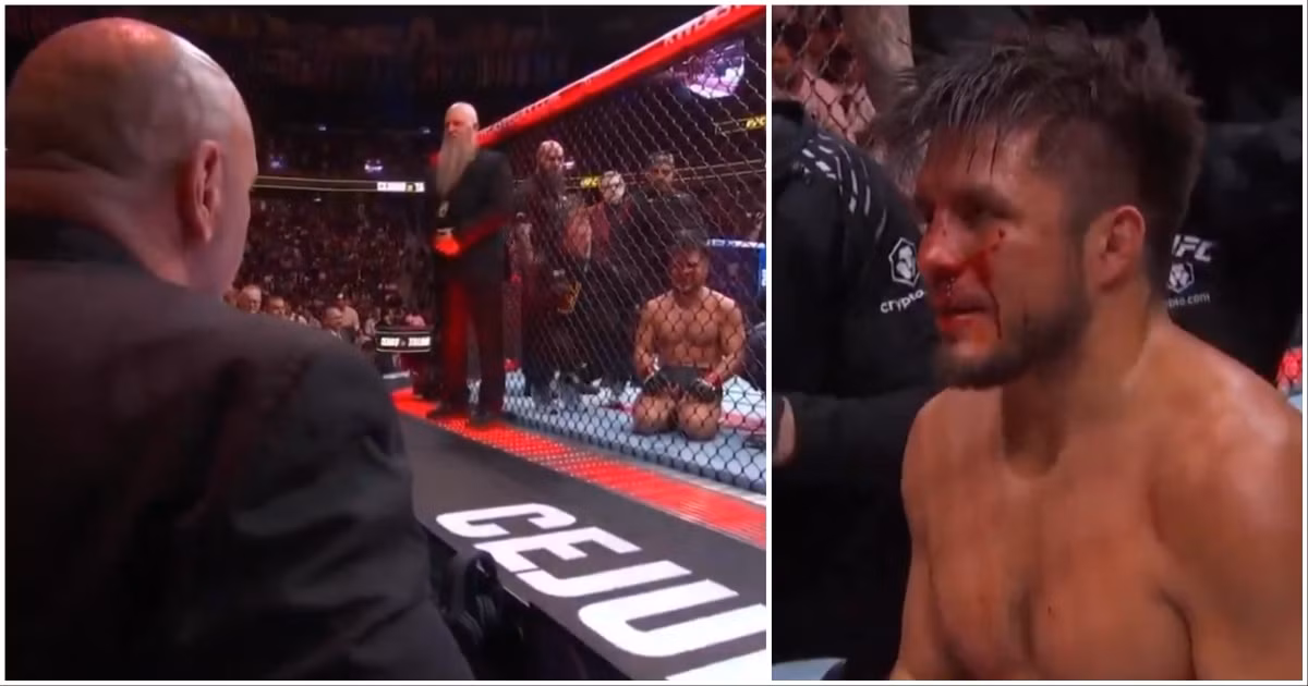 Henry Cejudo's In-Cage Conversation With Dana White After Retirement Fight