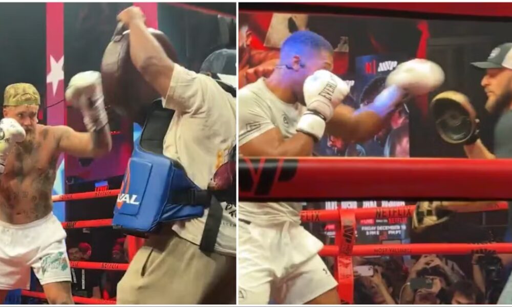 Jake Paul and Anthony Joshua's Pad Work Compared