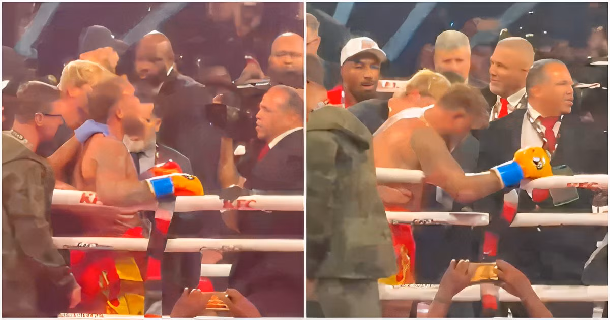 Footage of Jake Paul Straight After Being Knocked Out by Anthony Joshua