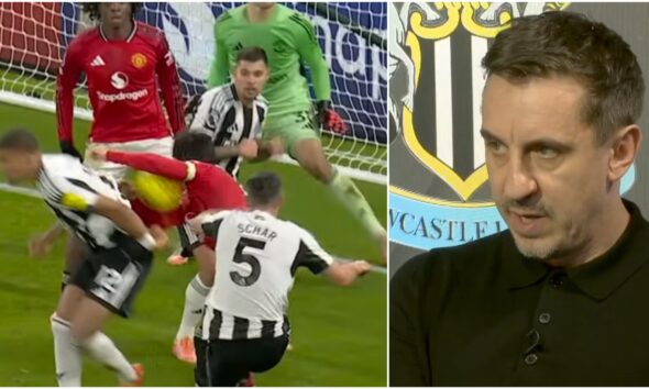 Gary Neville Explains Why VAR Did Not Give Newcastle Penalty vs Man Utd