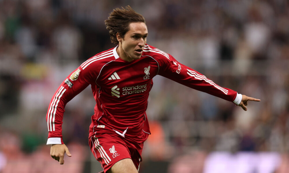 NEWCASTLE UPON TYNE, ENGLAND - AUGUST 25: Federico Chiesa of Liverpool during the Premier League match between Newcastle United and Liverpool at St James