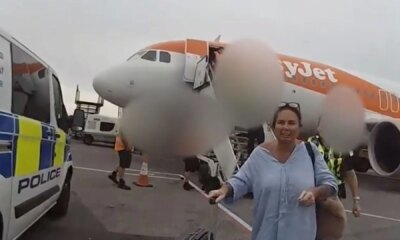 Moment female drug lord is arrested on EasyJet flight seconds after landing back in UK as she’s jailed with ex-husband