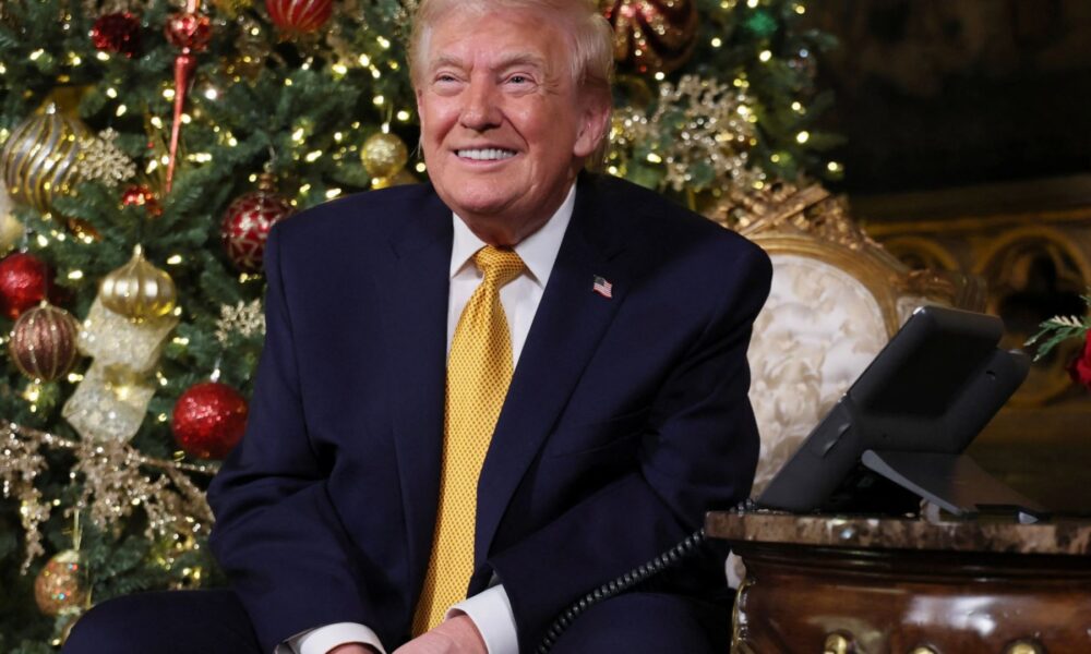 Hilarious moment Trump tells child he doesn't want 'bad Santa infiltrating our country'