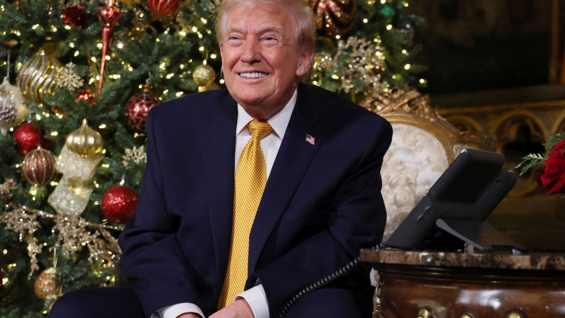 Hilarious moment Trump tells child he doesn't want 'bad Santa infiltrating our country'