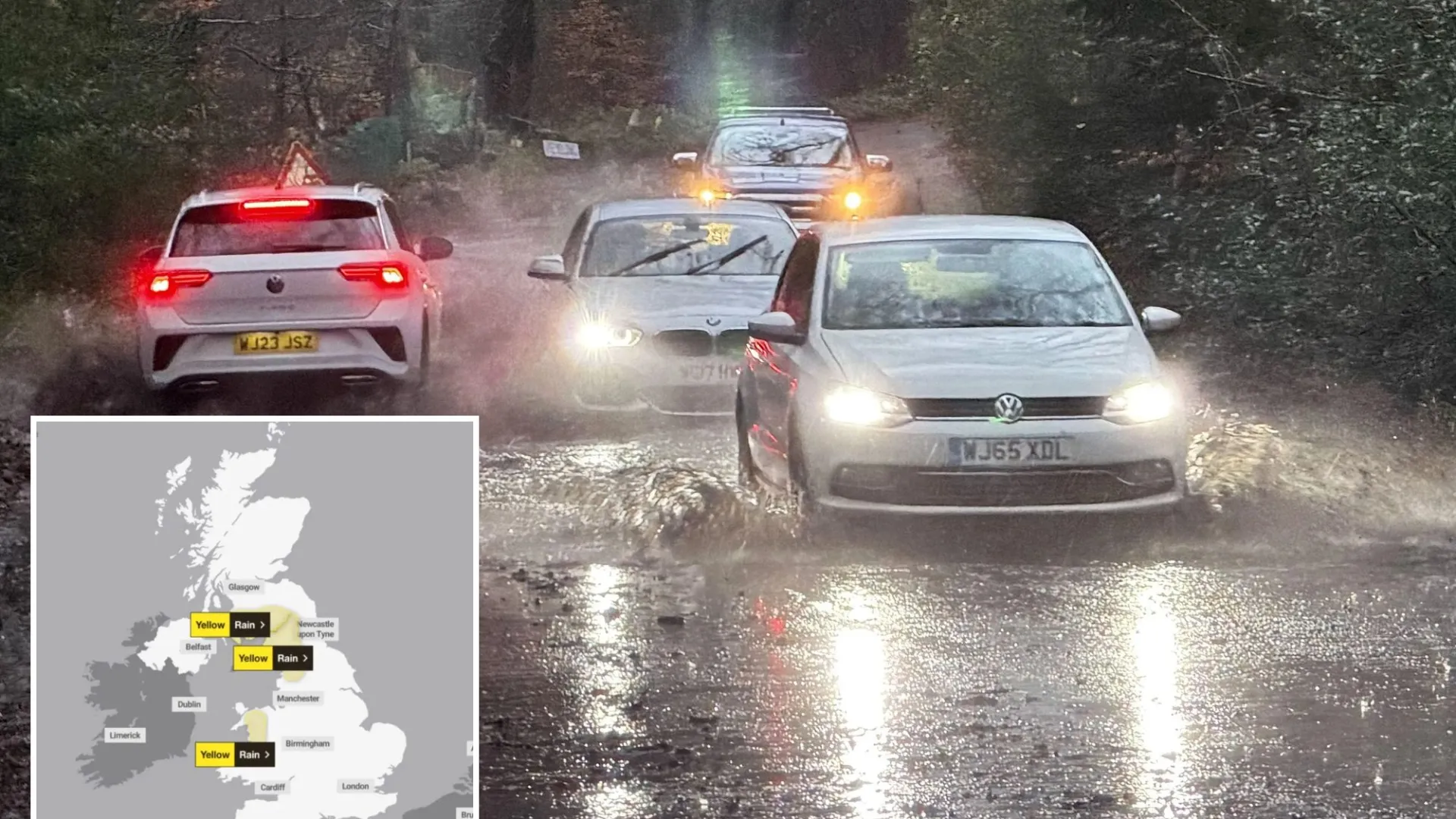 Brits brace for more rain & flooding after Storm Bram as Met Office issues yellow warnings for the weekend